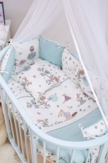 Постільний комплект 6 ел Twins Dolce бампер подушки 4064-D-311, Forest mint, м